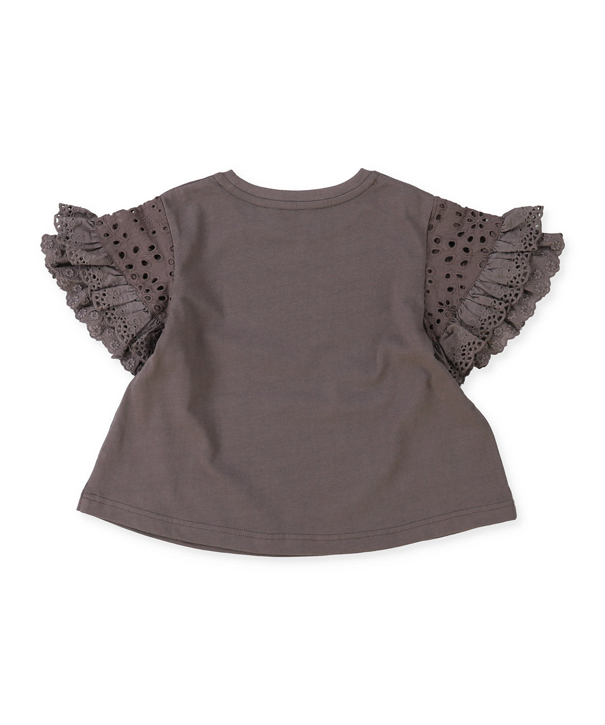 Smooth Cotton Jersey and Frill Sleeve Tee