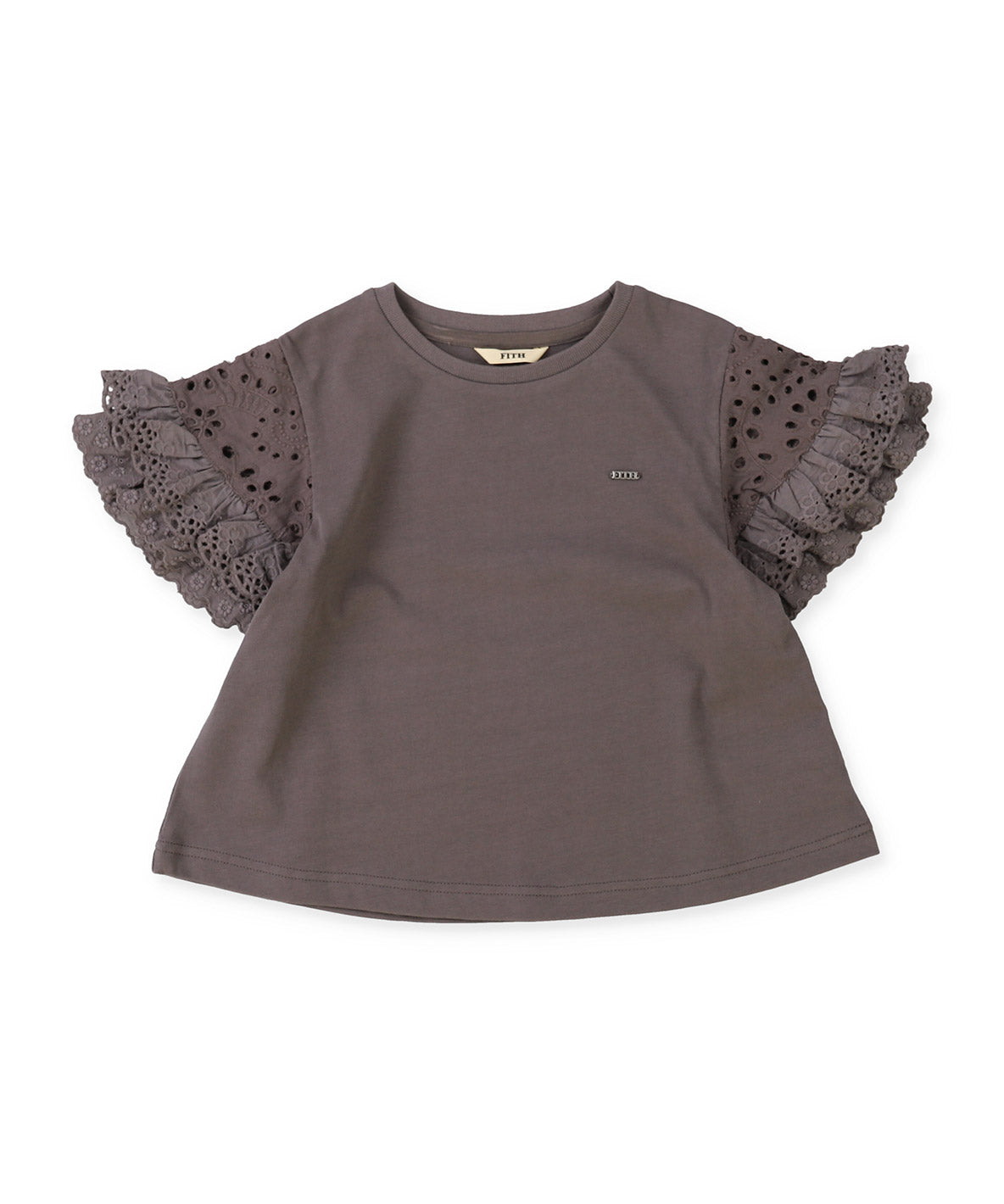Smooth Cotton Jersey and Frill Sleeve Tee