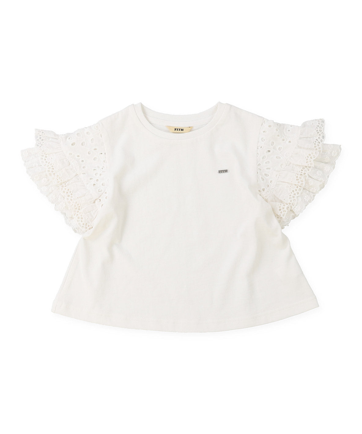 Smooth Cotton Jersey and Frill Sleeve Tee