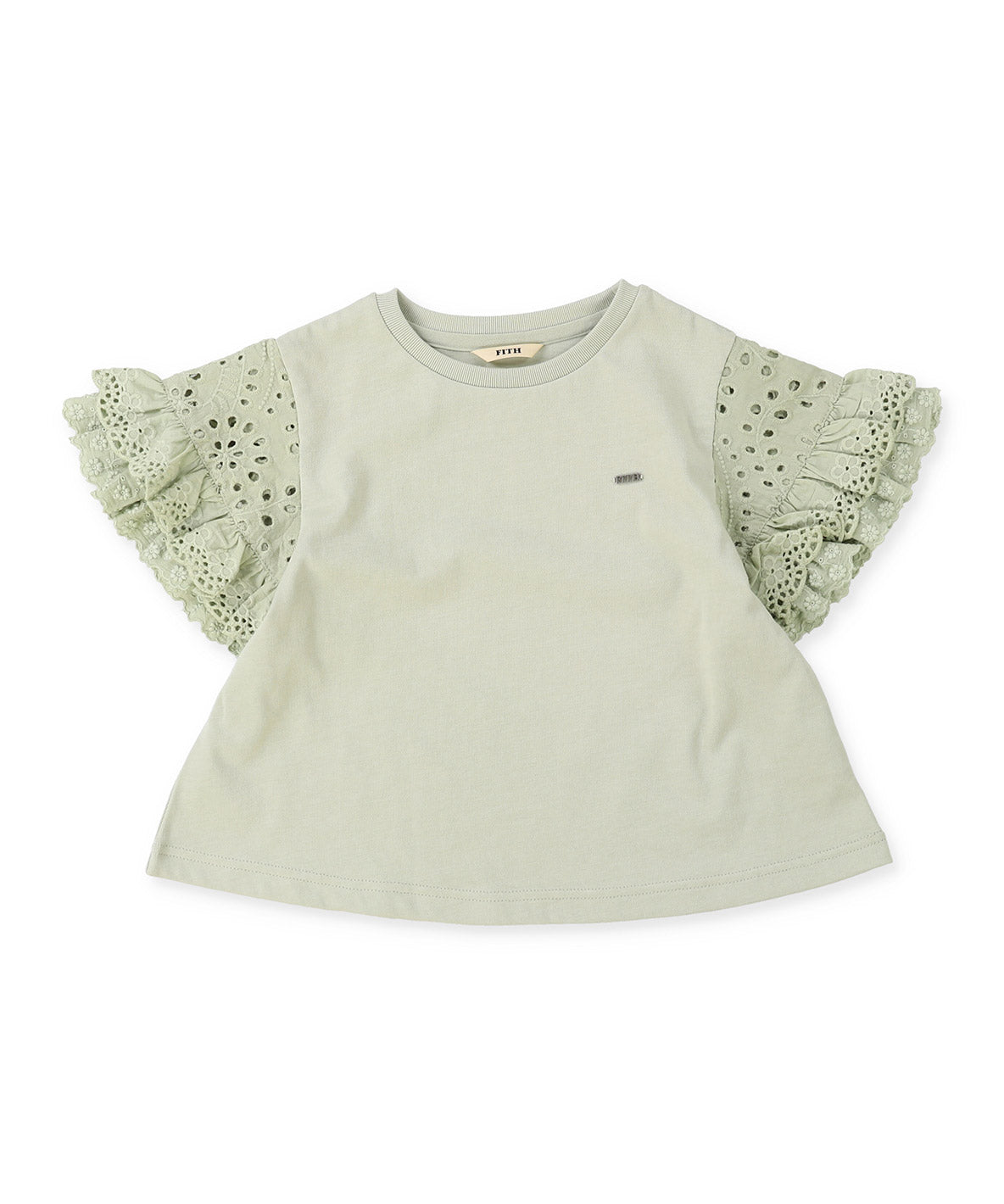 Smooth Cotton Jersey and Frill Sleeve Tee