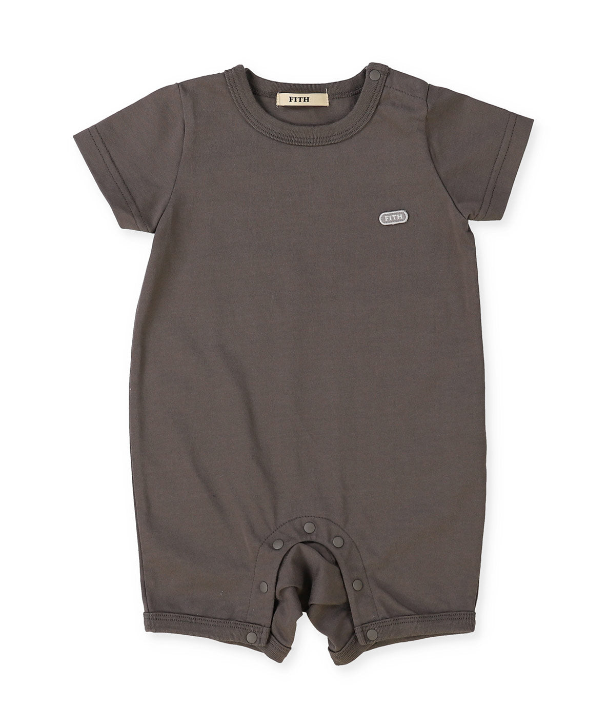 Baby Smooth Cotton Jersey and Back Logo Rompers