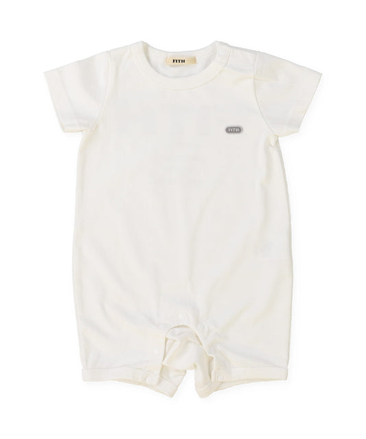 Baby Smooth Cotton Jersey and Back Logo Rompers