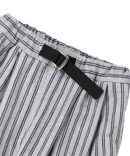 Indigo Herringbone Striped Pants