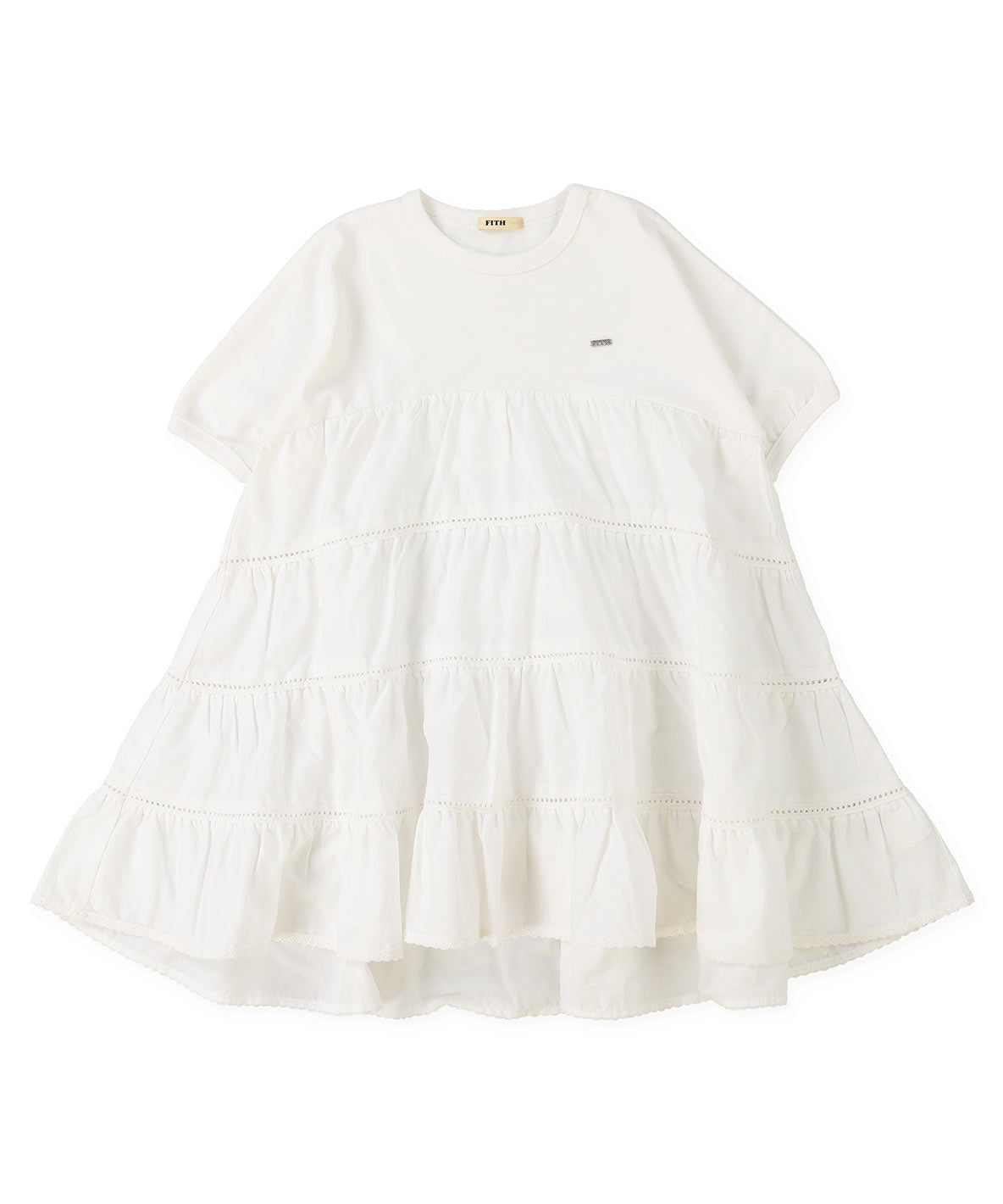 Smooth Cotton Jersey and Tiered Dress