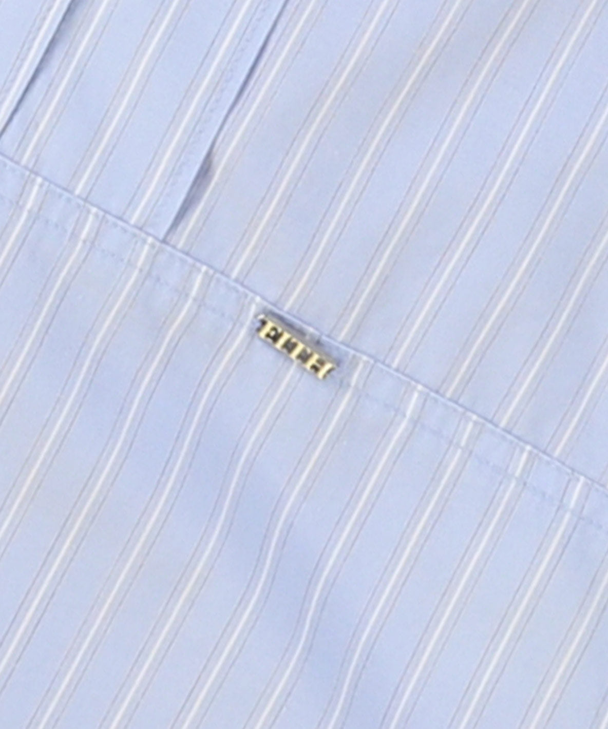 Poplin Striped Ruffle Blouse(LADIES)