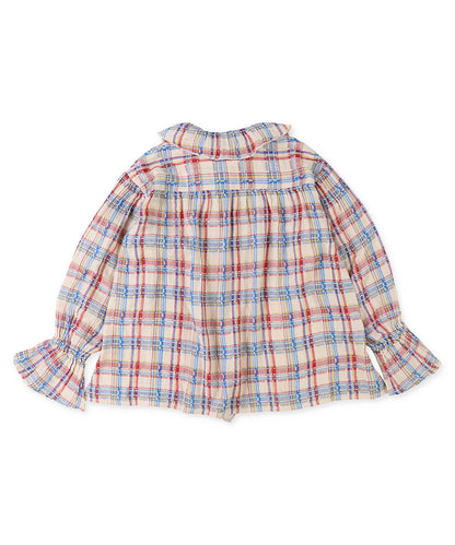 Double-weave Plaid Blouse(LADIES)