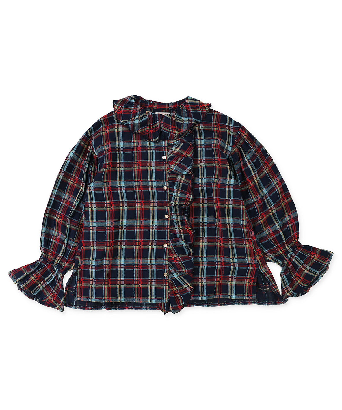 Double-weave Plaid Blouse(LADIES)