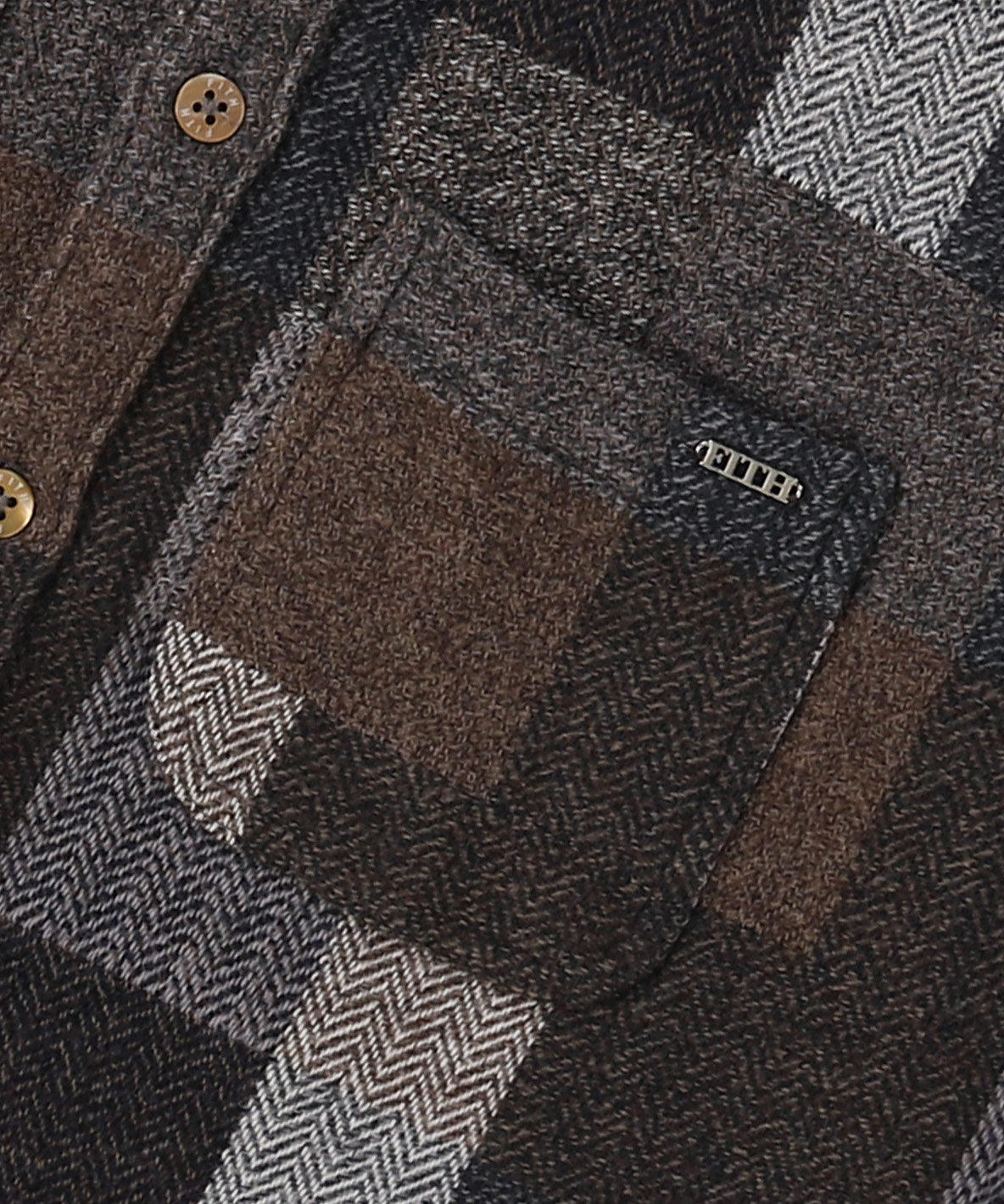 Tweed Cotton Plaid Shirt