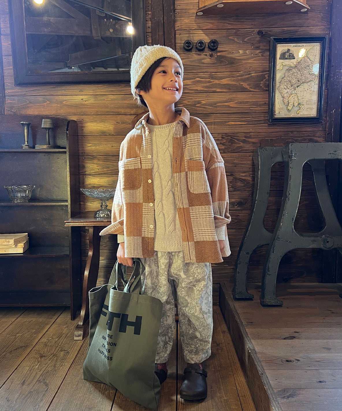 Tweed Cotton Plaid Shirt