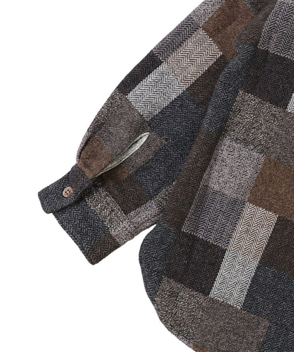 Tweed Cotton Plaid Shirt(LADIES)