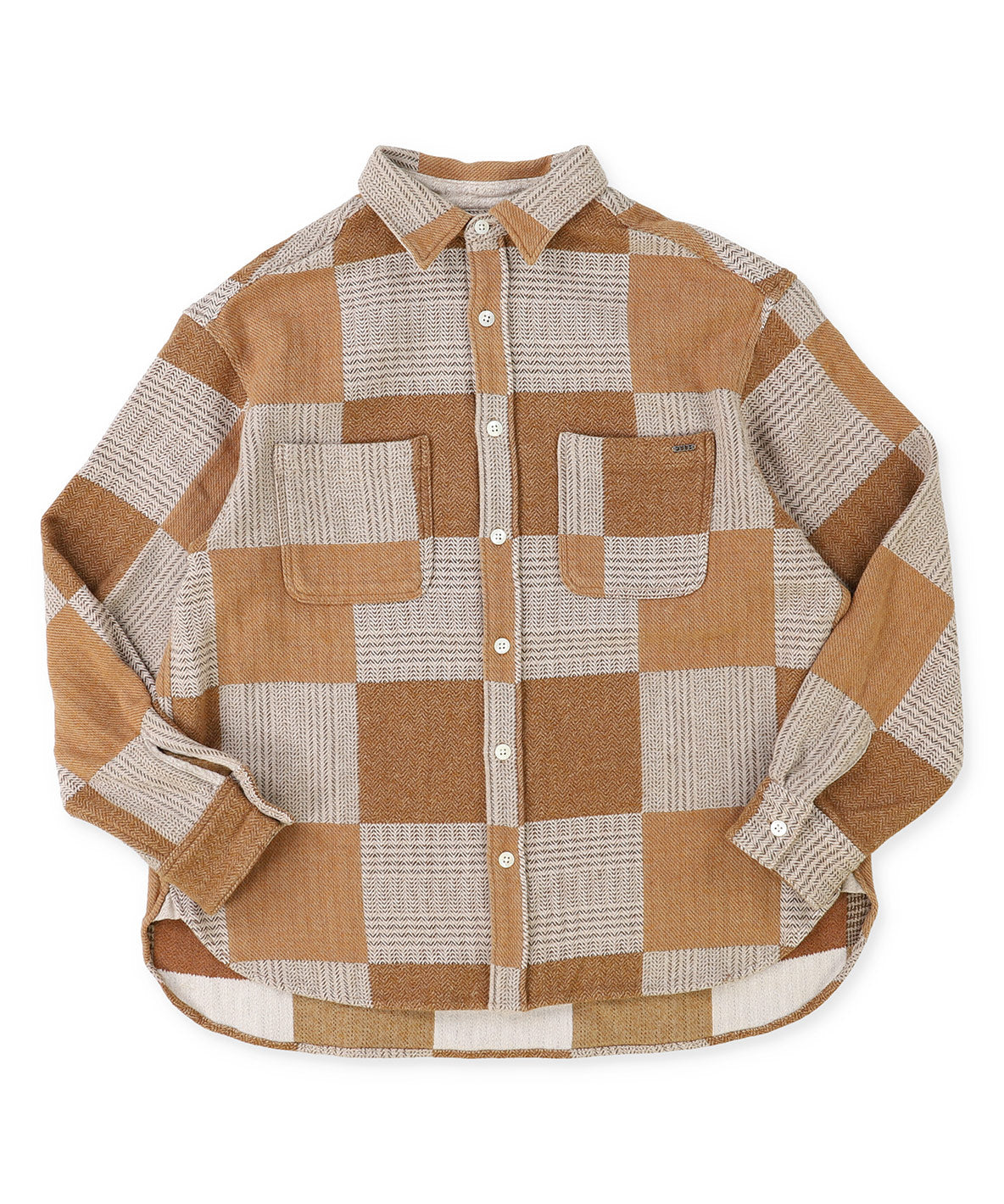 Tweed Cotton Plaid Shirt(LADIES)