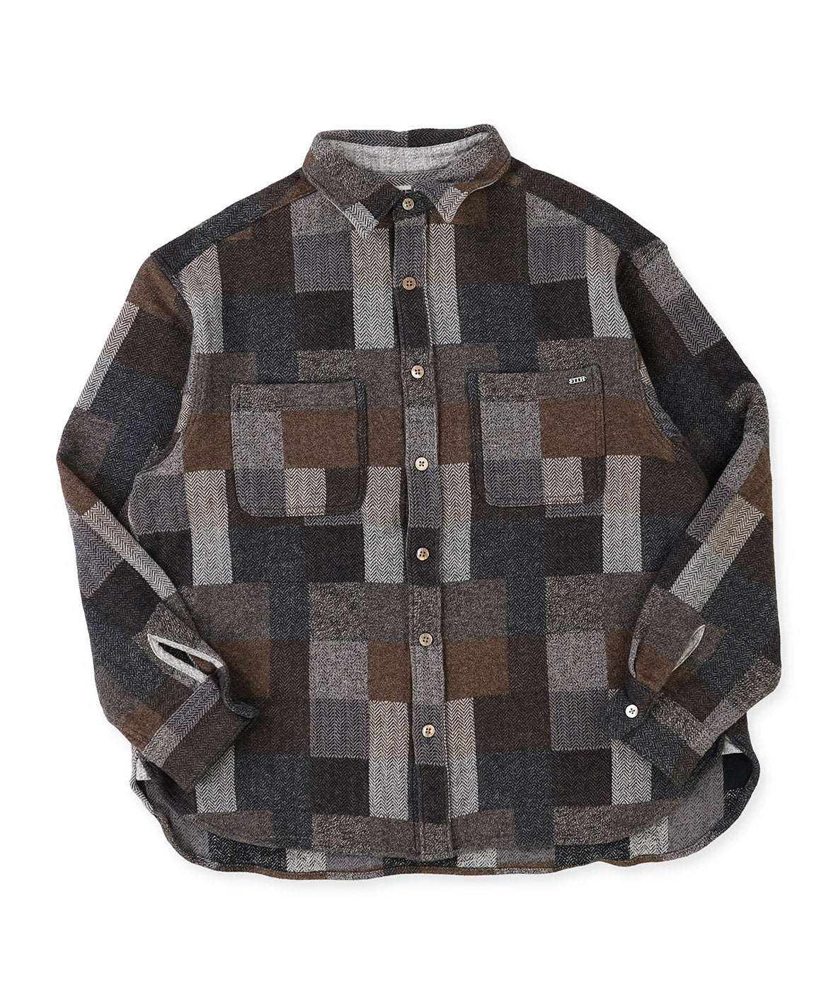 Tweed Cotton Plaid Shirt(LADIES)