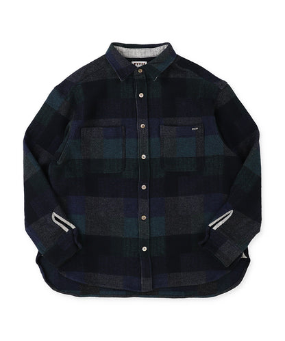 Tweed Cotton Plaid Shirt(LADIES)