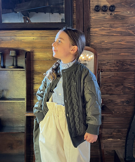 Knit Quilted Blouson