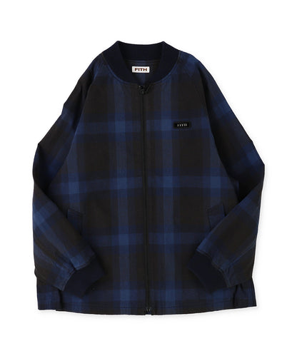 Cotton Nep Plaid Blouson(LADIES)