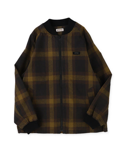 Cotton Nep Plaid Blouson(LADIES)
