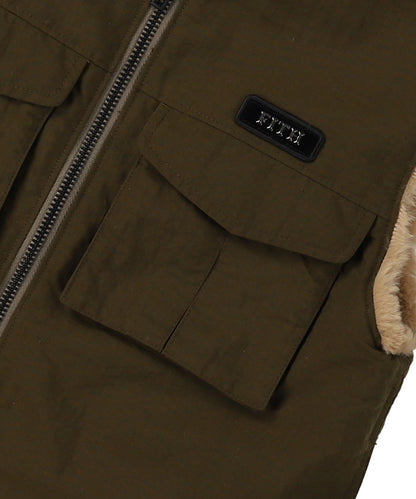 Reversible Taffeta Fur Vest
