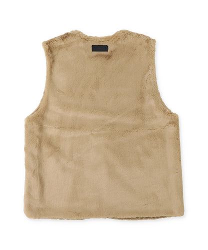 Reversible Taffeta Fur Vest(LADIES)