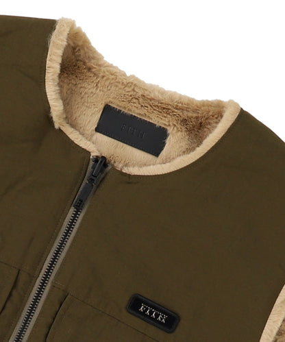 Reversible Taffeta Fur Vest(LADIES)