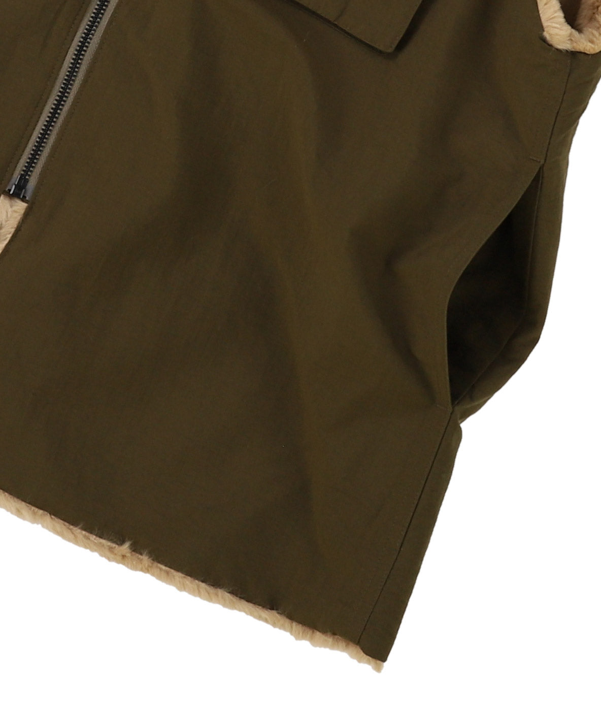 Reversible Taffeta Fur Vest(LADIES)