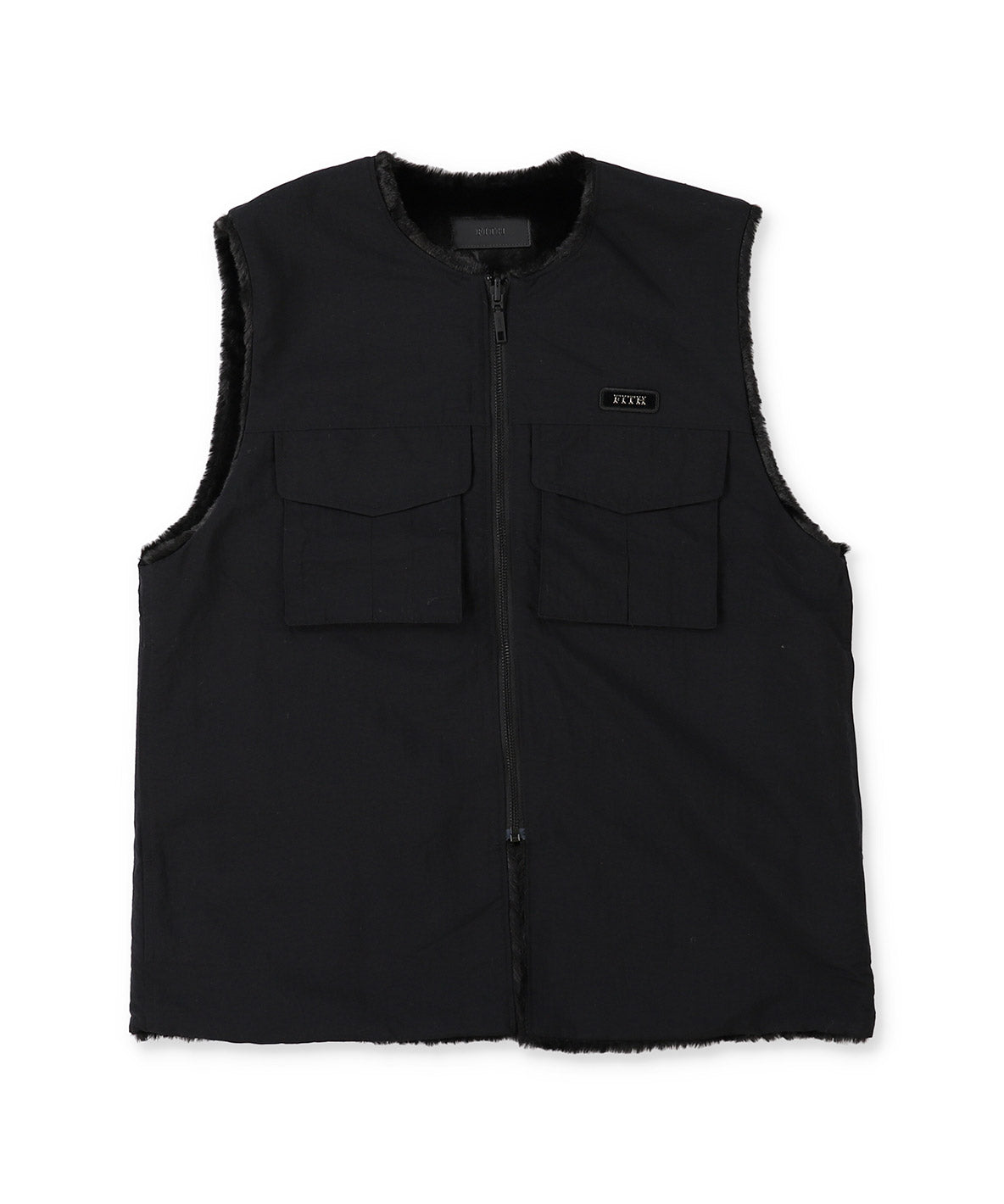 Reversible Taffeta Fur Vest(LADIES)