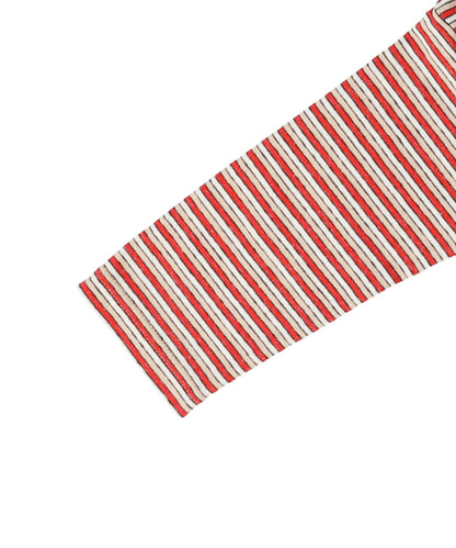 Multi Striped Mockneck Tee