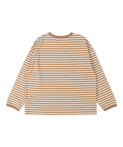 Striped Patch Long Sleeve Tee(LADIES)