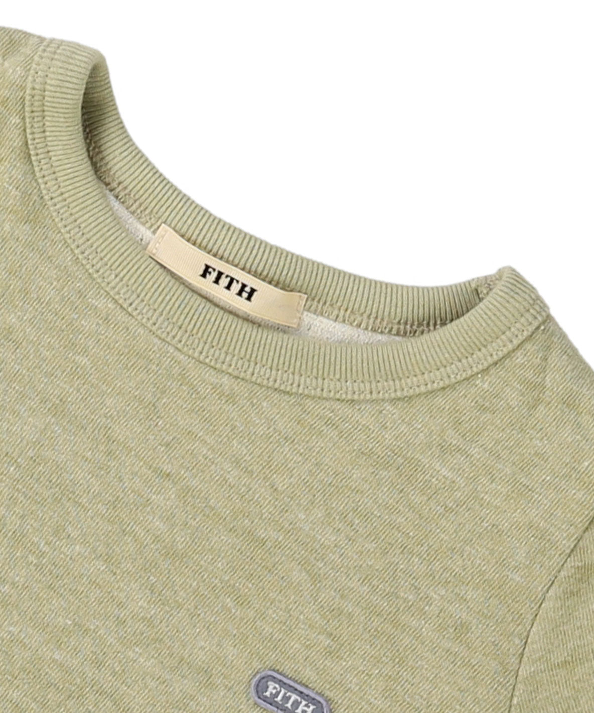 Melange Double Cloth Long Sleeve Tee