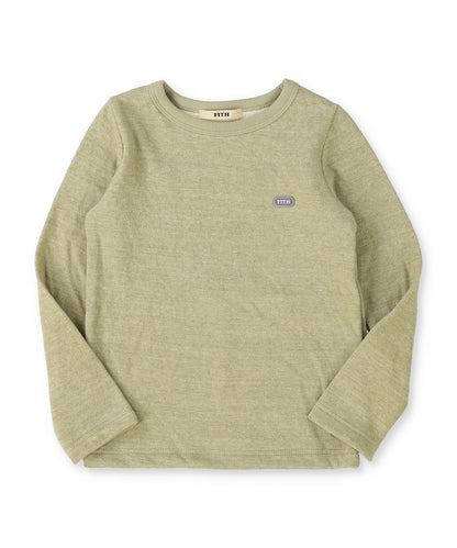 Melange Double Cloth Long Sleeve Tee