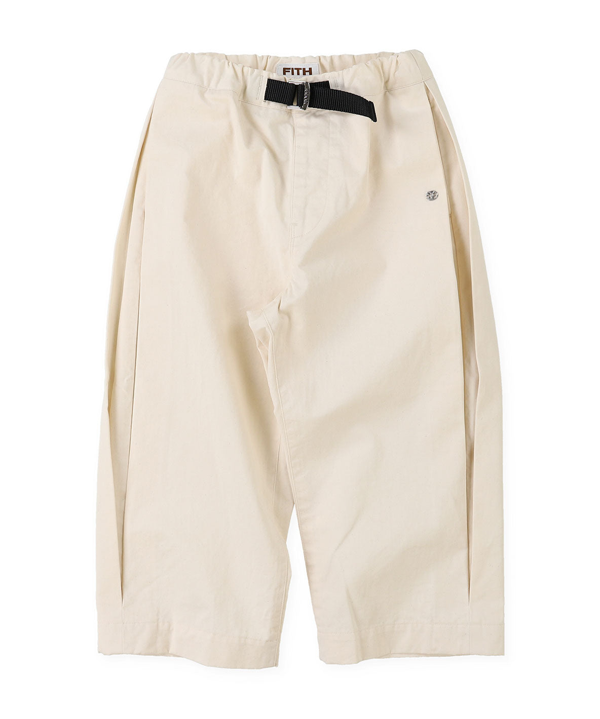 Cotton Twill Side Tuck Pants