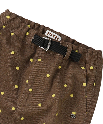 Embroidered Dot Pants