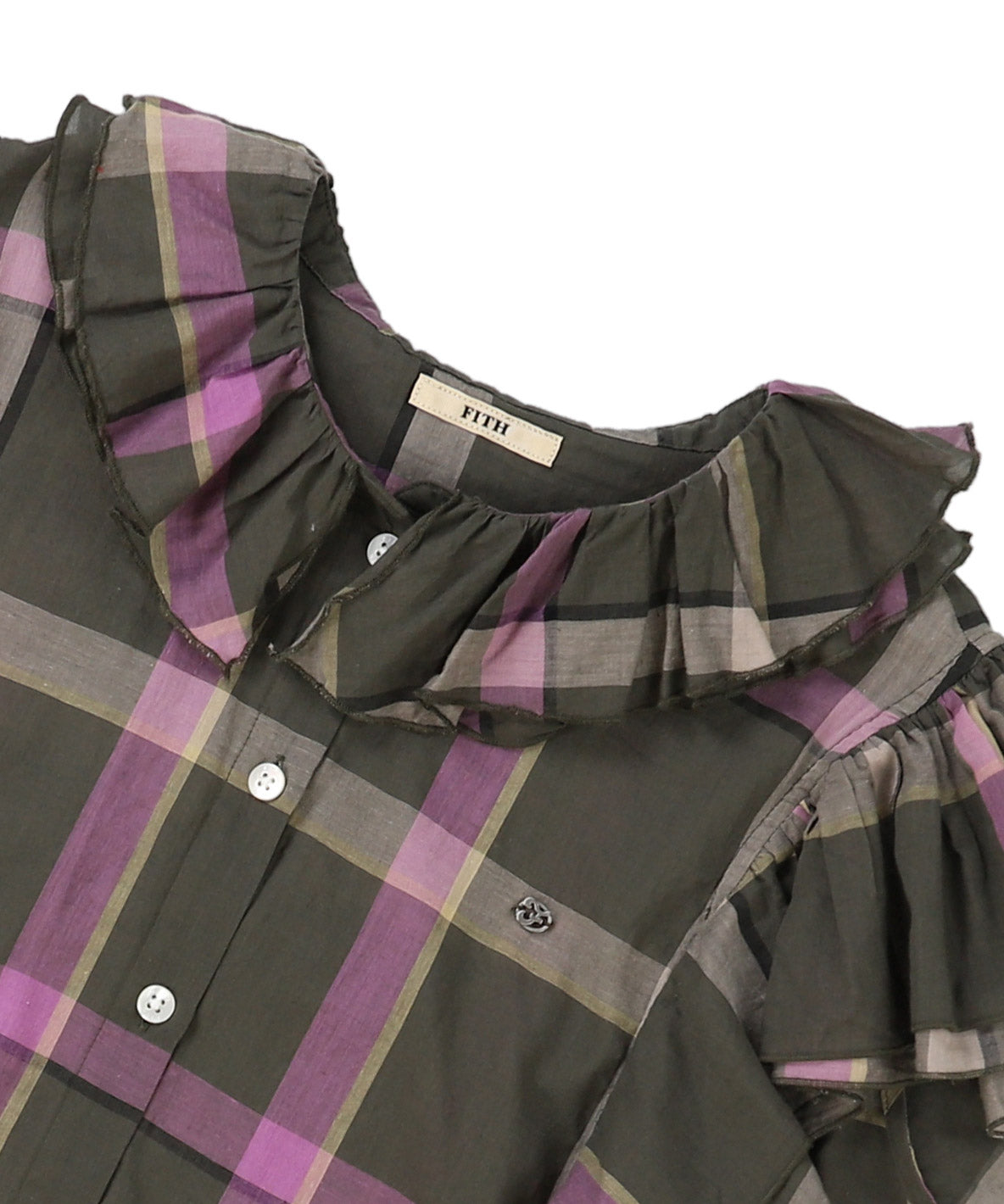 Cotton Linen Ruffled Blouse(LADIES)