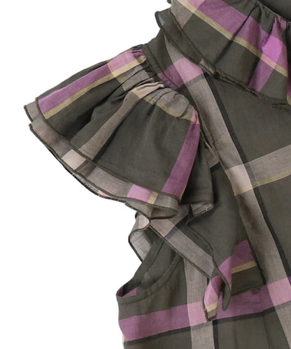 Cotton Linen Ruffled Blouse(LADIES)