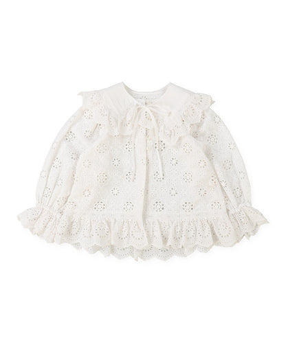 Cutwork Collar Blouse