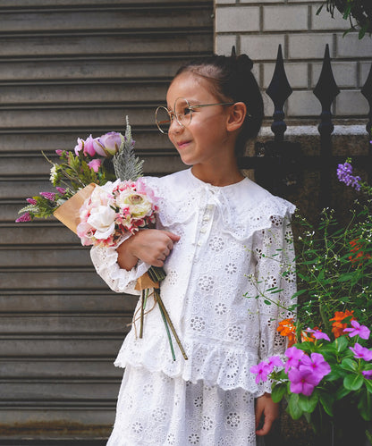 Cutwork Collar Blouse