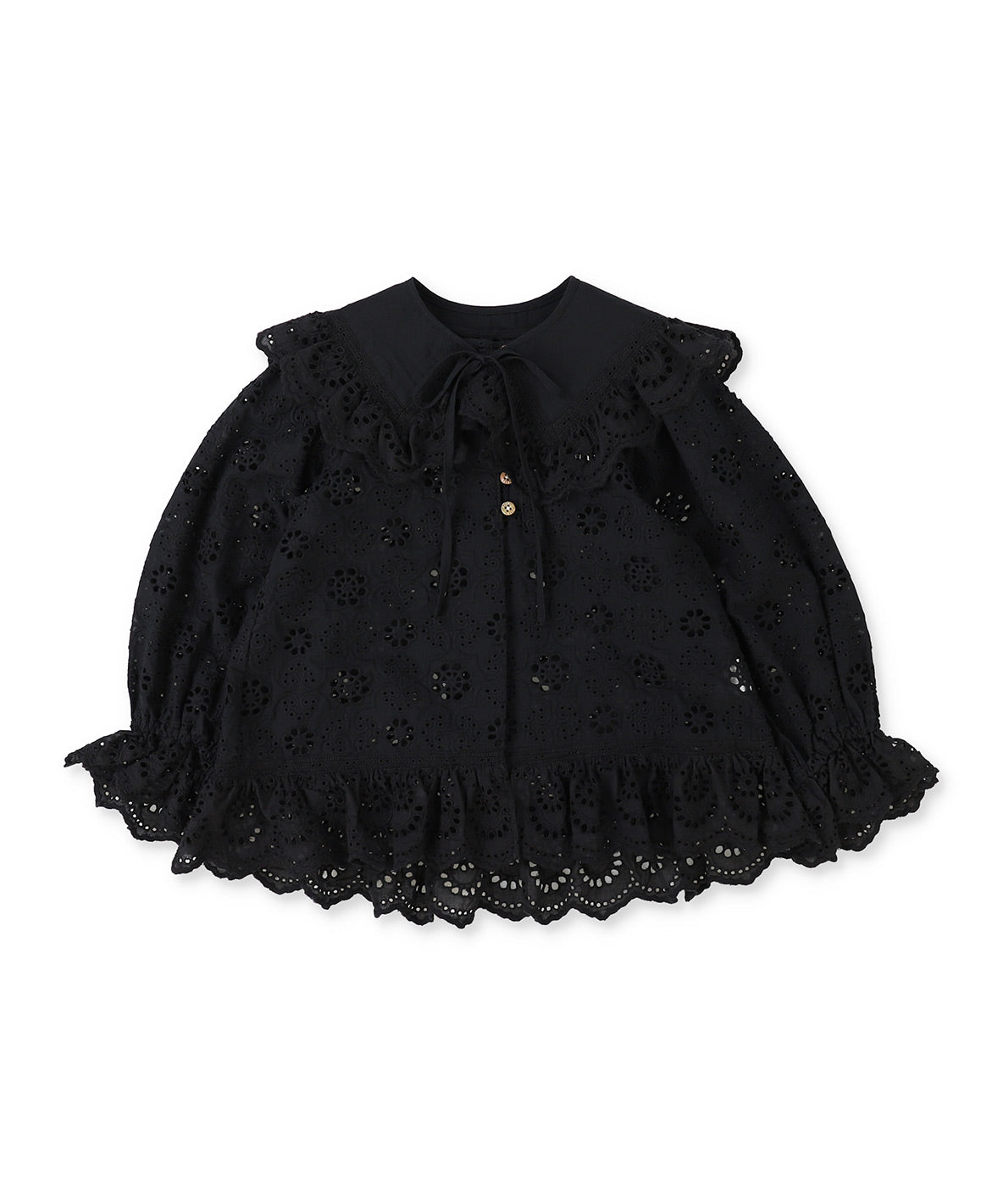 Cutwork Collar Blouse