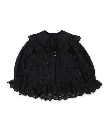 Cutwork Collar Blouse