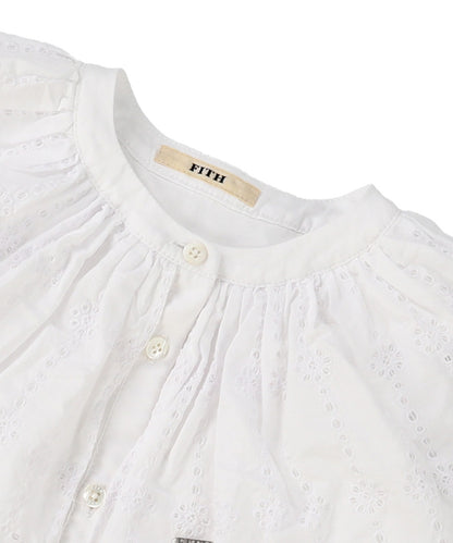 Scallopped Lace Tiered Blouse