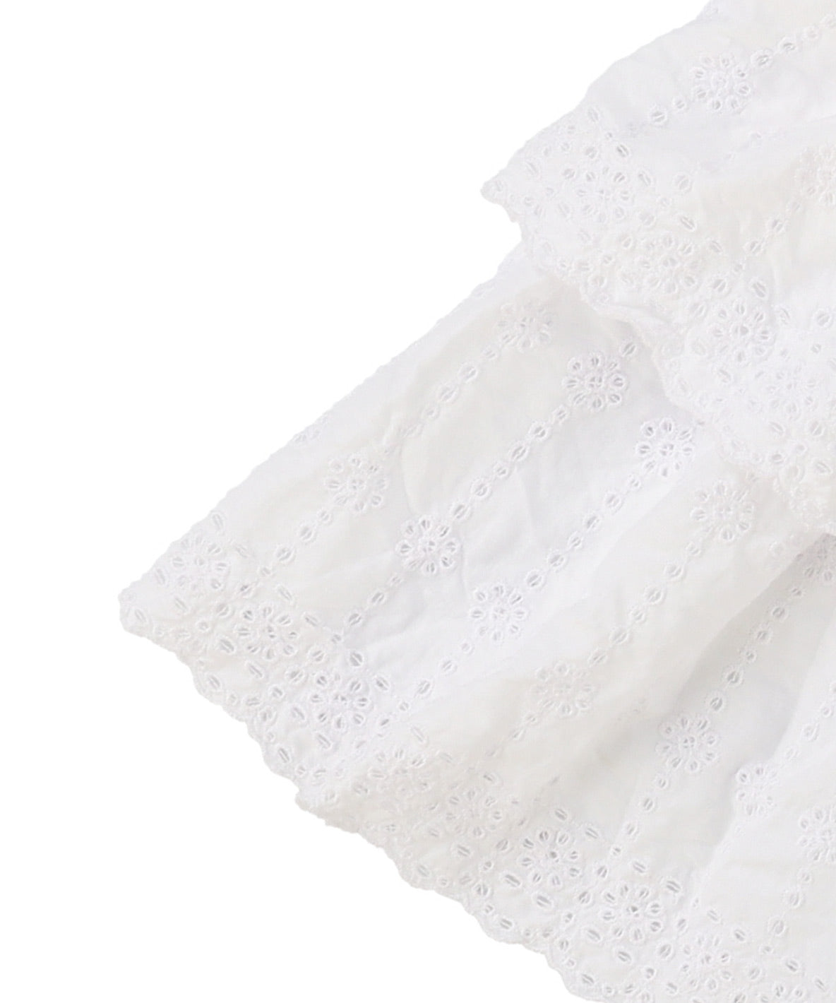 Scallopped Lace Tiered Blouse