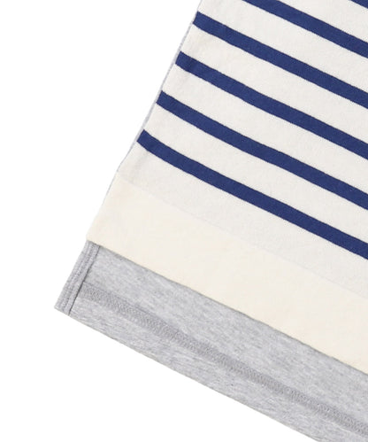 Striped Cotton Knit Docking Tee