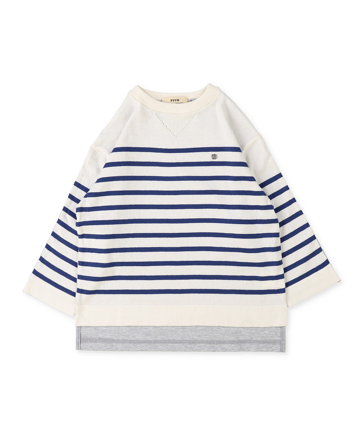 Striped Cotton Knit Docking Tee