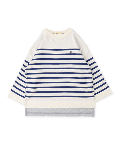 Striped Cotton Knit Docking Tee