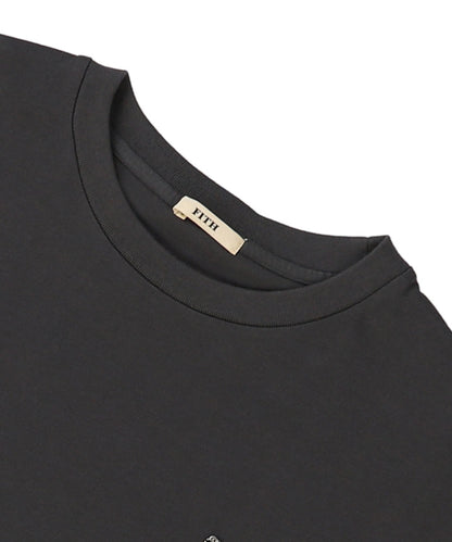Smooth Cotton Jersey Back Logo Tee(LADIES)