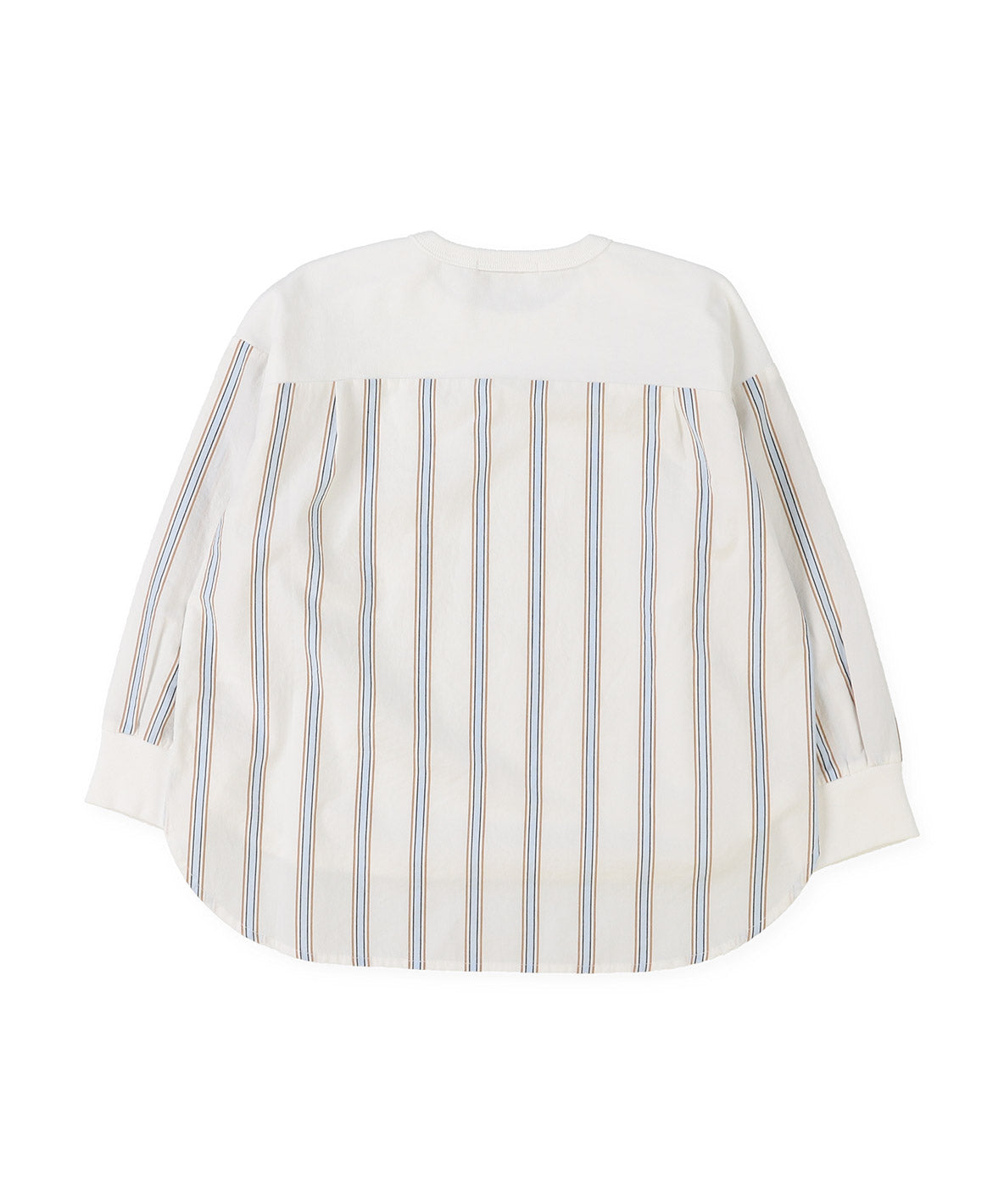 Smooth Cotton Jersey and Striped Long Sleeve Tee