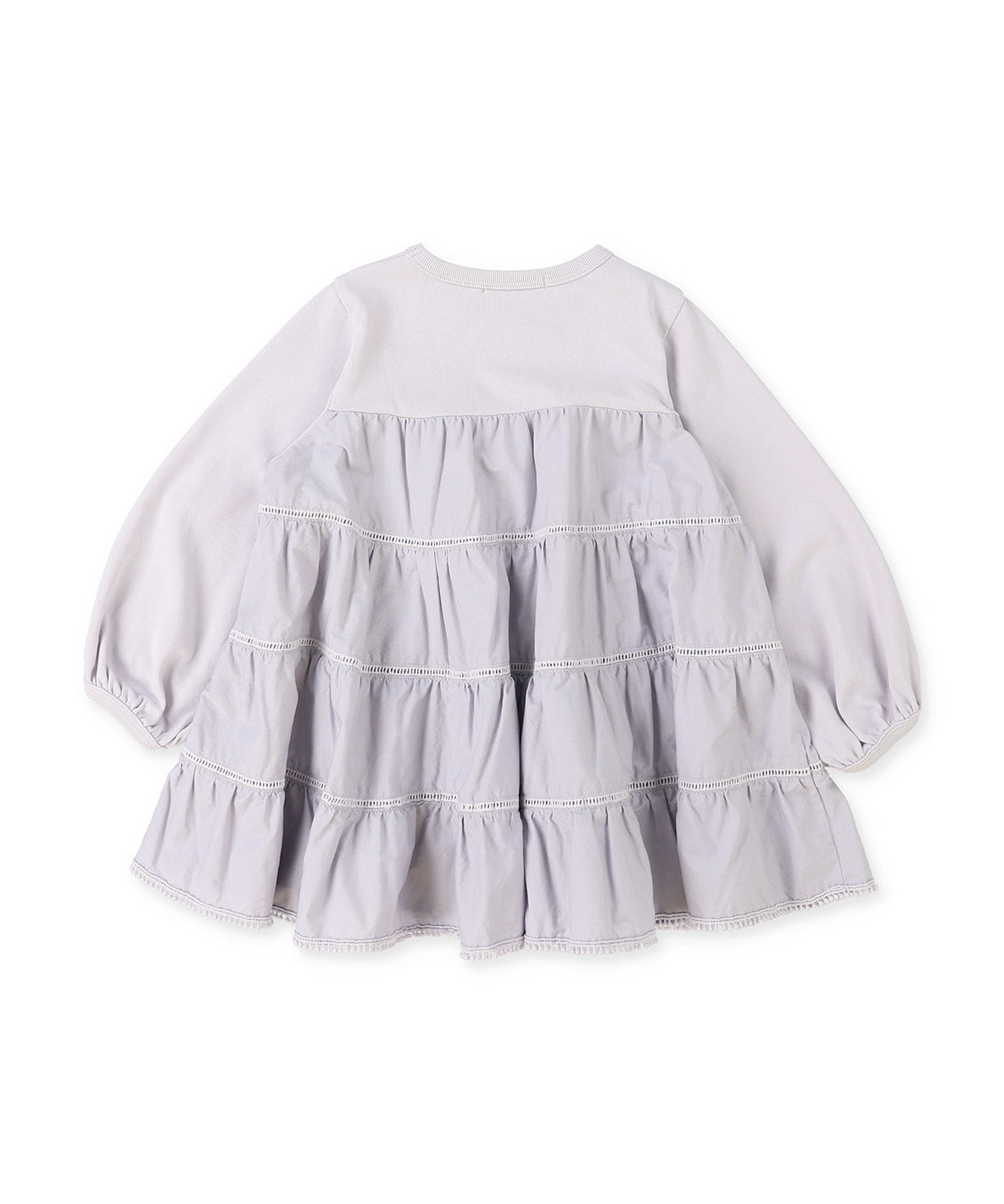 Cotton Jersey and Cloth Tiered Long Sleeve Tee