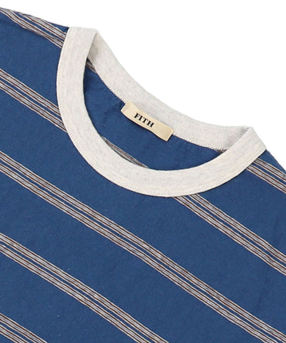 Recycled Cotton Striped Tee(LADIES)
