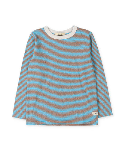 Recycled Cotton Striped Long Sleeve Tee