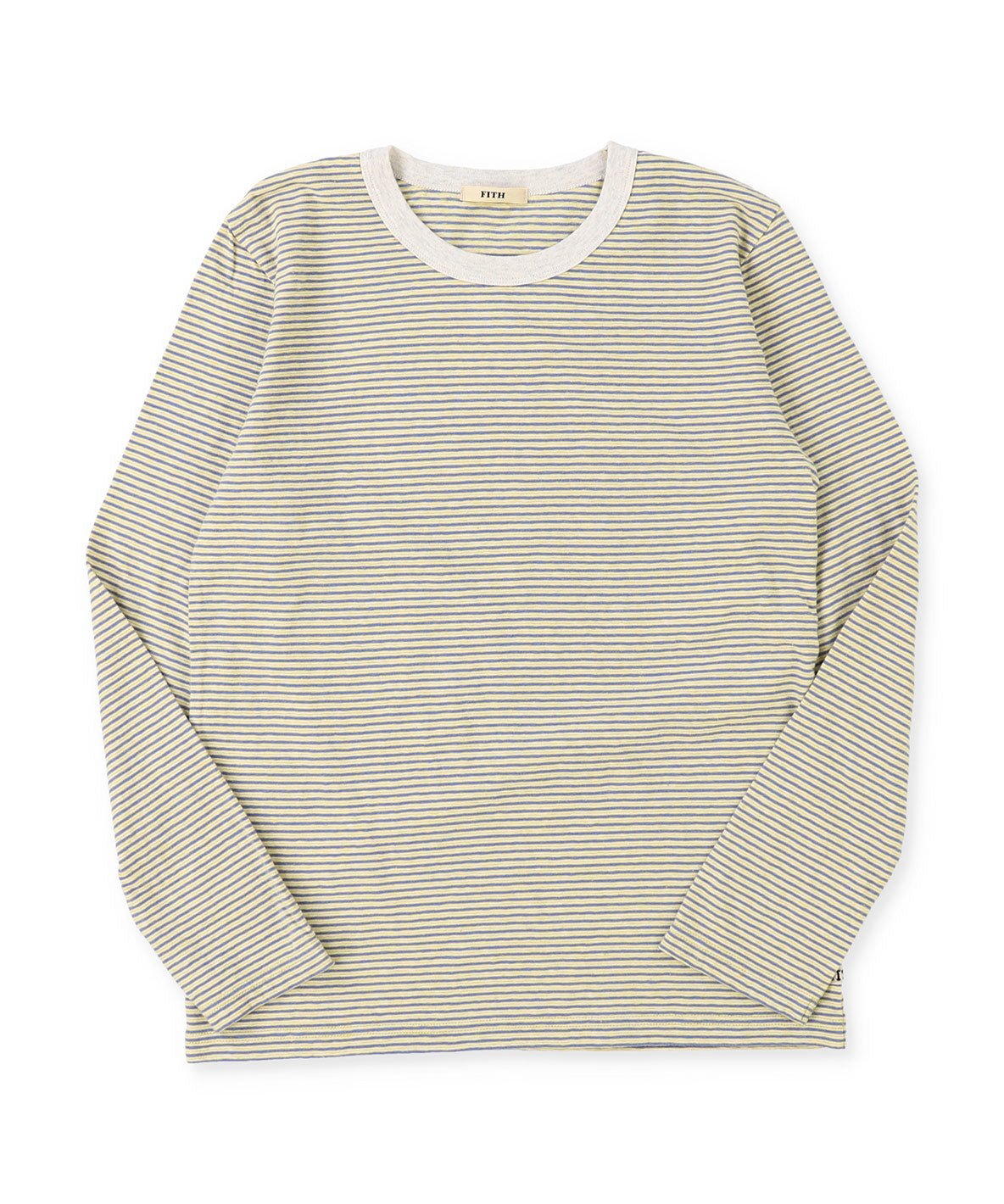 Recycled Cotton Striped Long Sleeve Tee(LADIES)