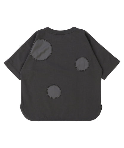 Smooth Cotton Jersey Dot Elbow-length Sleeve Tee