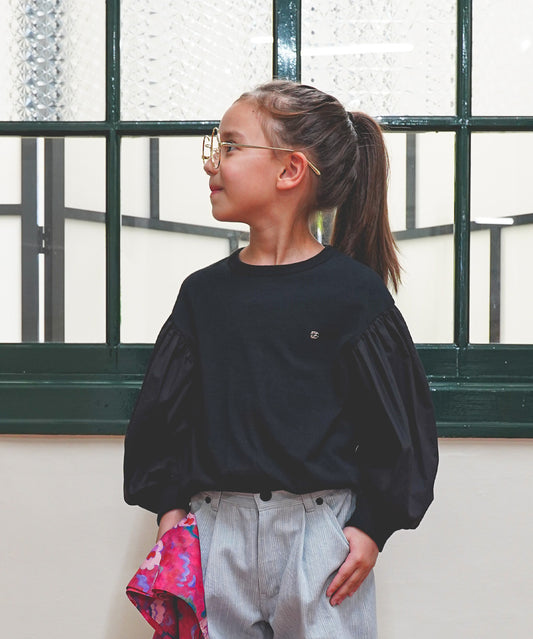 Ballooned Sleeve Long Sleeve Pullover